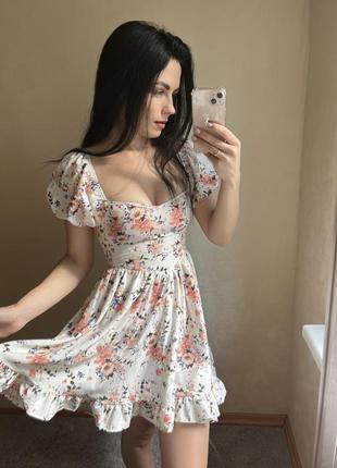 Платье в цветочный принт😍1 фото