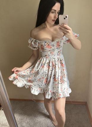 Платье в цветочный принт😍5 фото