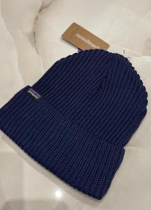 Шапка petagonia fisherman's rolled beanie оригинал синяя