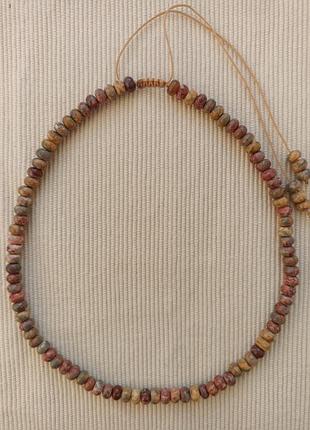 Намисто чокер натуральне каміння яшма