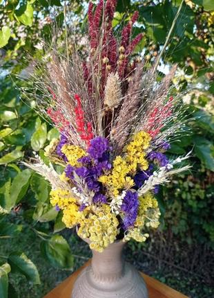 Букет сухоцветов, сухоцветы, декор в вазу, фотозона, подарок4 фото
