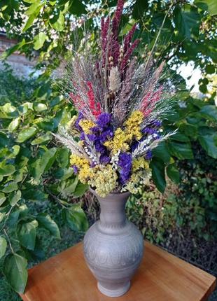 Букет сухоцветов, сухоцветы, декор в вазу, фотозона, подарок