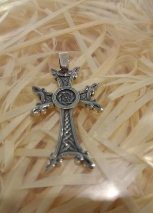 Хрестик срібний православний 412920-крс