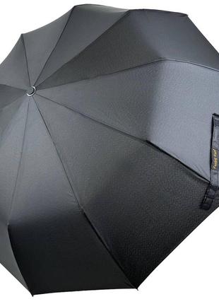 Мужской складной зонт полуавтомат от feeling rain, есть антиветер, черный, fr0453-1