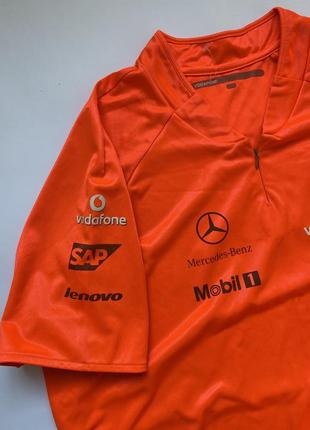 Mclaren футболка mercedes benz жовтогарячого кольору formula one hamilton6 фото