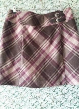 Шерстяная юбка с подкладкой.1 фото
