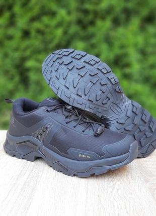 Термо кроссовки salomon x gore tex черные с серым