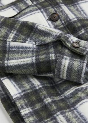 Модная рубашка пальто shacket от h&m в клетку m 44-46-488 фото