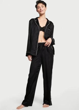 Сатиновая пижама оригинал новая с биркой victorias secret victoria’s secret размер -хс