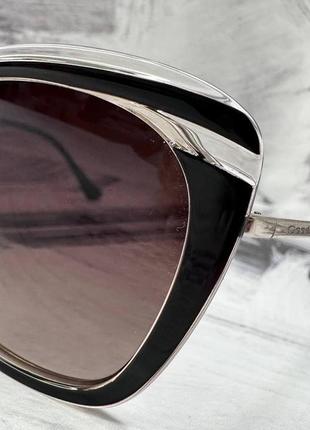 Сонцезахисні окуляри жіночі класичні з лінзами градієнт оправа ацетат красиві тонкі металеві дужки2 фото