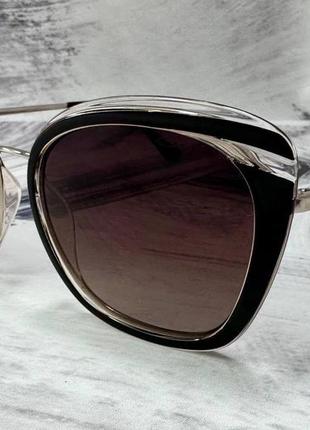 Солнцезащитные очки женские классические с линзами градиент оправа ацетат красивые тонкие металлические дужки