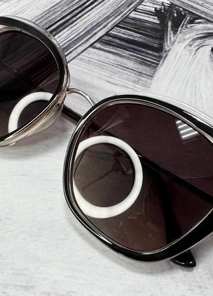 Сонцезахисні окуляри жіночі класичні з лінзами градієнт оправа ацетат красиві тонкі металеві дужки6 фото