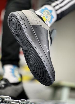 Nike air force 1 low black grey, мужские кроссовки найк весна-осень3 фото