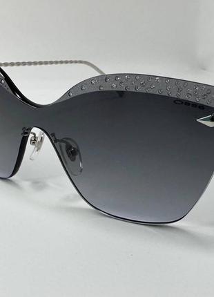 Солнцезащитные очки женские безободковые бабочки с тонкими металлическими дужками перекрут5 фото