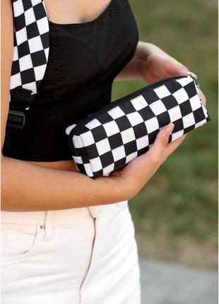 Жіночий рюкзак brix pjt з принтом "сhess" + пенал в комплекті4 фото