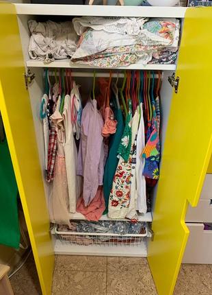 Шкаф для одежды и шкафа с ящиками ikea stuva/ детская мебель б/в2 фото