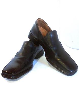 👞👞👞 шикарные кожаные мужские туфли лоферы от бренда rockport, р.40 код m4002