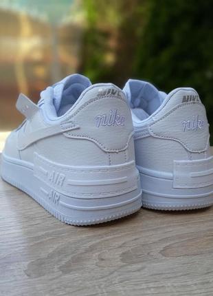 Жночі кросівки nike air force 1 shadow білі5 фото