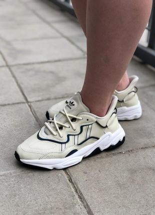 Жіночі кросівки adidas ozweego milk white4 фото