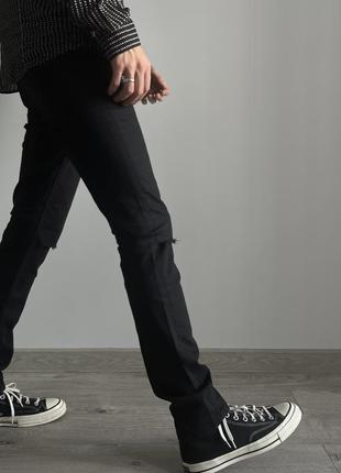 Cheap monday tight cut jeans денім джинси чорні слім оригінал нові із порізами рідкі темні вузькі завужені преміум3 фото