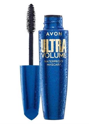 Avon водостойкая тушь для ресниц «ультра объем» 10 мл.1 фото