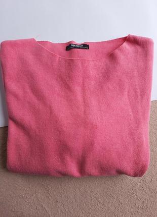 Розовый свитер zara в стиле оver size