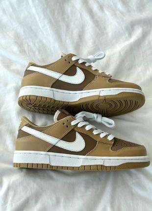 Женские nike dunk low brown4 фото