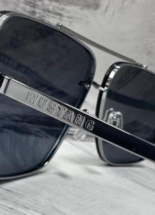 Солнцезащитные очки унисекс авиаторы черные оправа металл5 фото