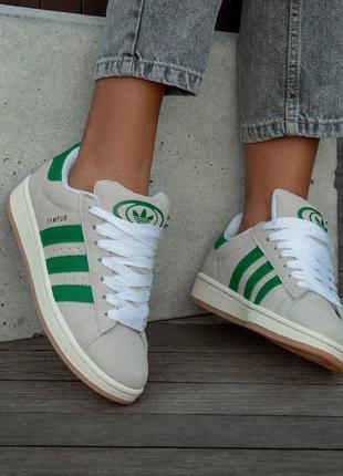 Кросівки adidas campus grey green