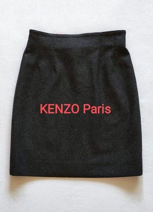 Юбка kenzo, 100% wool, шерстяная юбка на подкладке1 фото