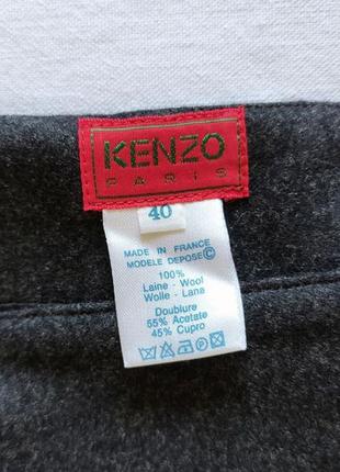 Юбка kenzo, 100% wool, шерстяная юбка на подкладке4 фото