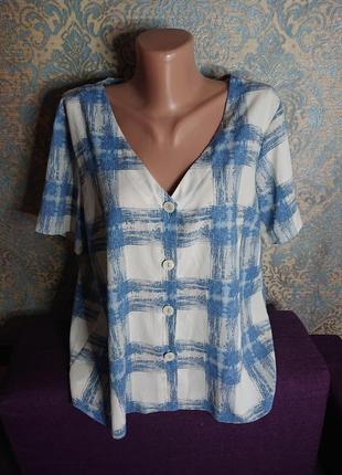 Женская блуза на пуговицах блузка большой размер батал 52/54 блузочка2 фото