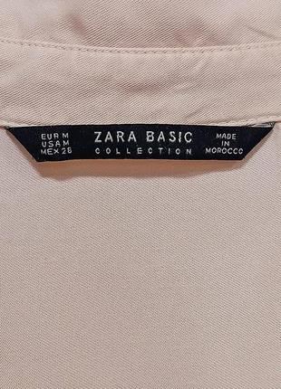 Базова сорочка zara collection оверсайз кольору пудри4 фото