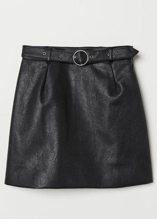Спідниця h&m зі штучної шкіри розмір 36
