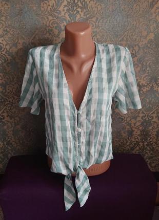 Женская укороченная блуза топ р.42/44 блузка блузочка