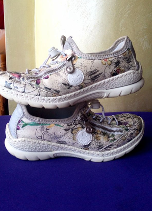 Туфли кроссовки rieker эксклюзив полностью кожаные