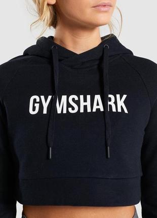 Укорочённое худи gymshark cropped crest5 фото