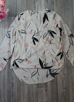 Красивая женская блуза на запах р.44/46 блузка блузочка2 фото