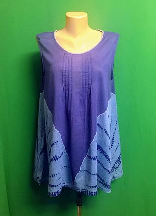 Батистовая туника на жару без рукава pyumosso