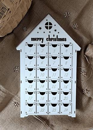 Великий адвент календар з комірками. різдвяний адвент календар.1 фото