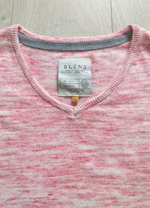 Пуловер коттоновый хлопковый светер розовый blend2 фото