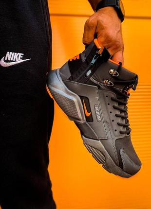 Кроссовки мужские nike huarache acronym"black/orange"