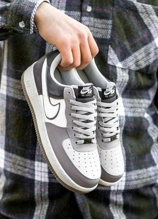 Мужские кроссовки nike air force suede white grey 40-43-44