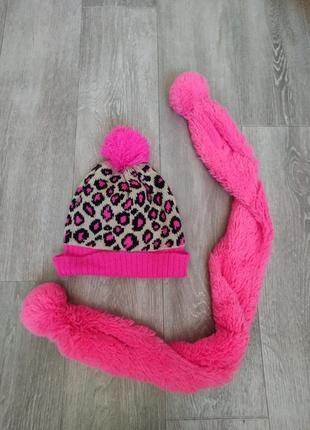 Комплект шарф и шапка на осень на девочку