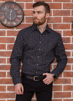 Рубашка мужская из 70% хлопка стильная размер 52-54