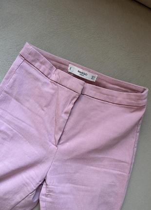 Классические штаны розового цвета от бреда mango2 фото