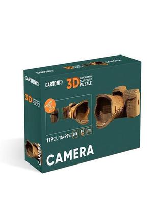 3d пазл картонний cartonic фотоапарат 119 деталей