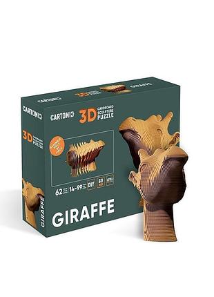 3d пазл картонний cartonic жираф 62 деталі