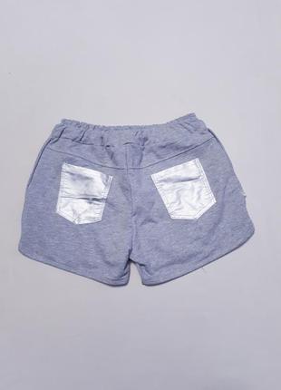 Короткие шорты спортивные с серебряными вставками как новые р s m имталии2 фото