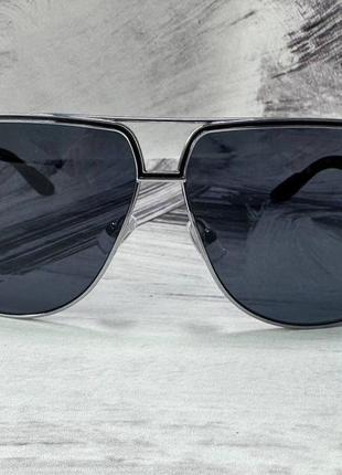 Солнцезащитные очки унисекс авиаторы черные дужки и оправа ацетат5 фото